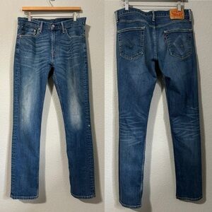 Levi’s Men 511 Blue Slim Washed‎ Out Mid Rise Jeans W34L34